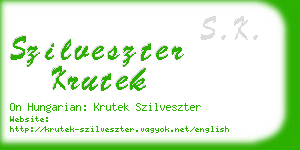 szilveszter krutek business card